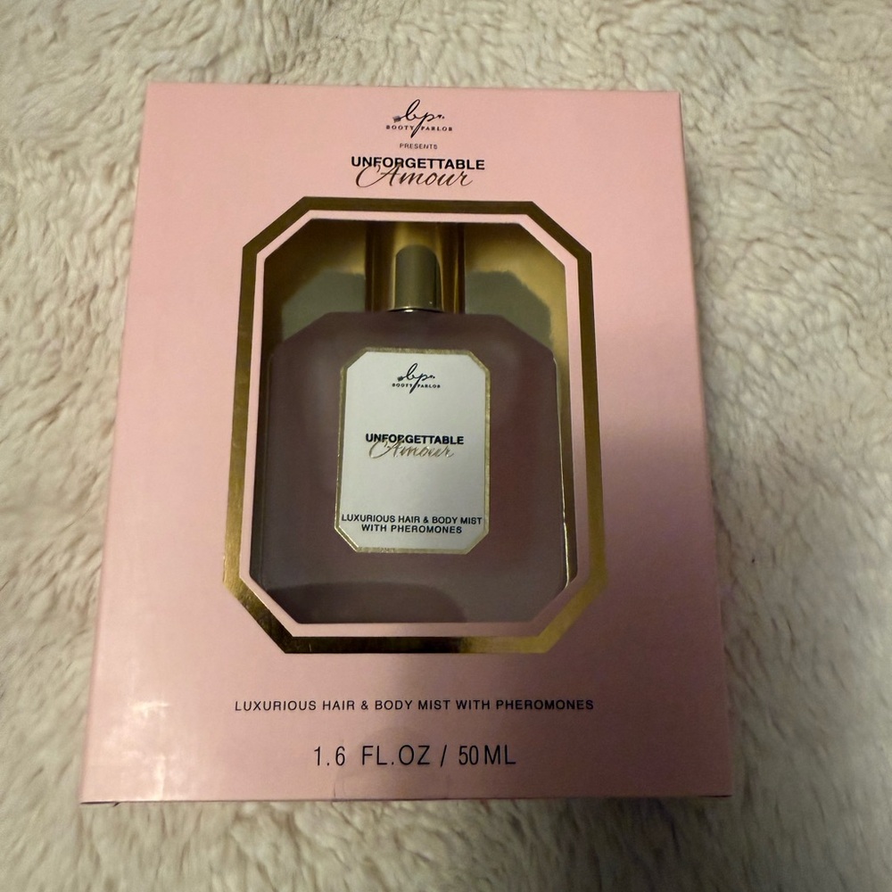NEW Booty Parlor 1.6 oz UNFORGETTABLE AMOUR PHEROMONE Hair and Body Mist